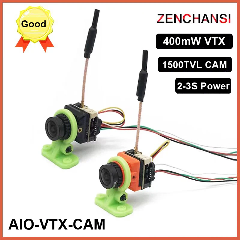 

5,8 г, 48 каналов, 25/200/400 МВт, регулируемый передатчик и камера CMOS 1500TVL AIO VTX, камера для радиоуправляемых игральных дронов, поддержка деталей TBS