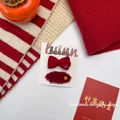 Embroidered bow tie 