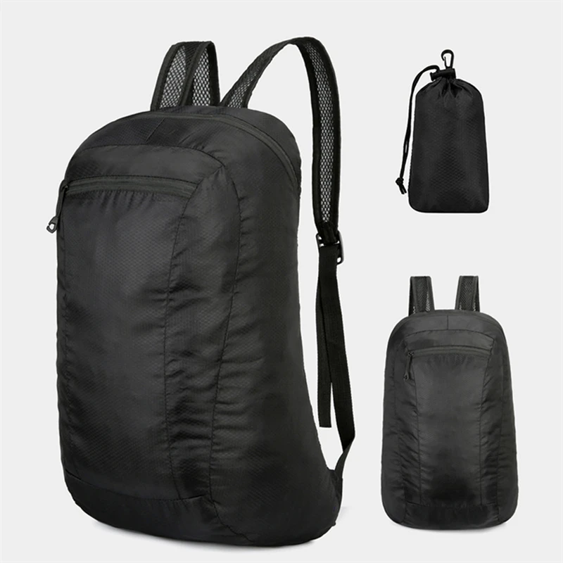 Mochila dobrável leve unisex, mochilas de grande capacidade, mochila de viagem para homens e mulheres, bolsas de alta qualidade