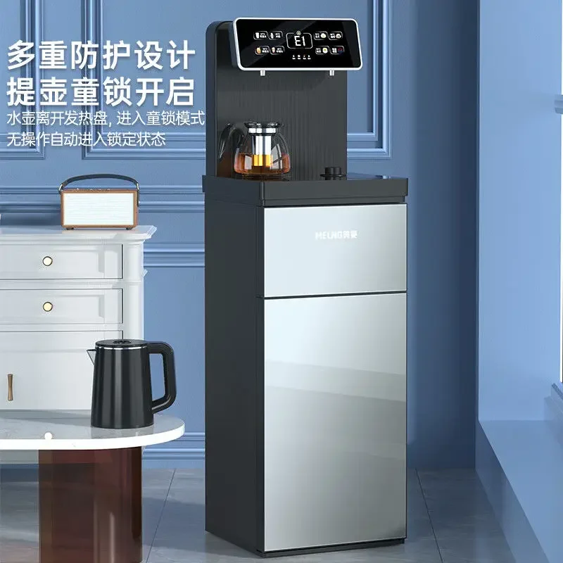 household touch screen tea bar machine  lower bucket refrigeration automatic bottled water intelligent vertical water dispenser