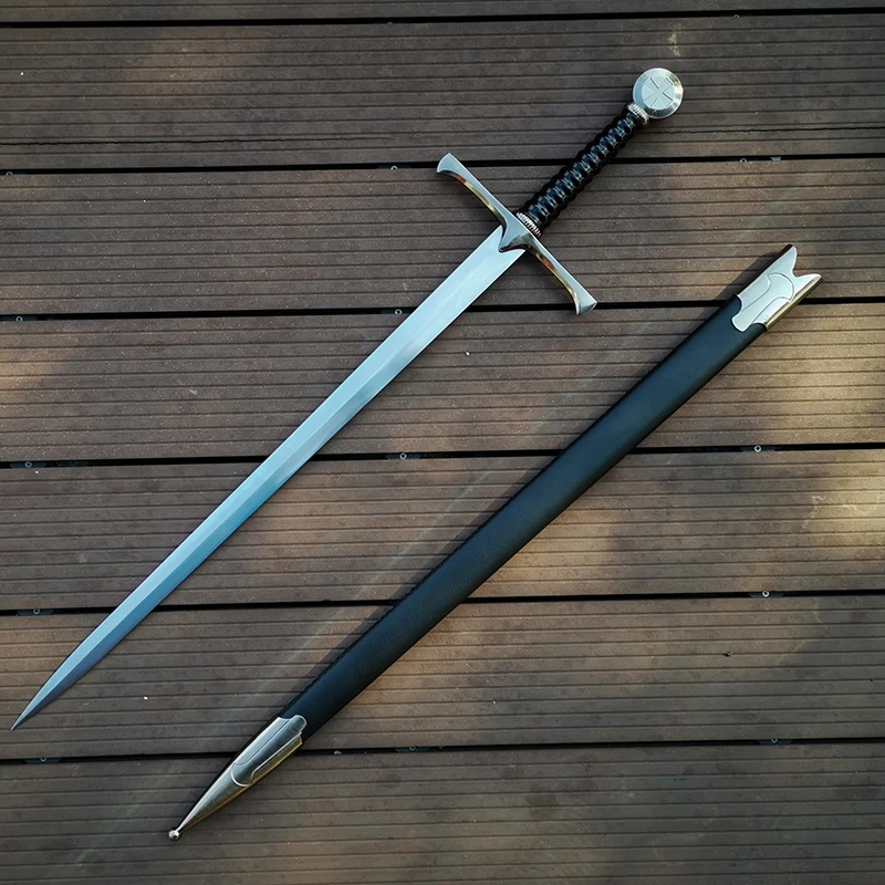 

Western Sword,Full Size Real Sword, Stainless Steel Blade, Templar Sword, Cosplay Props, Ornament, Room Decoration, Gift