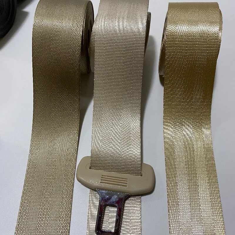 Auto seat belt factory direct sales universal seat belt webbing accessories modified beige safety seat extension belt