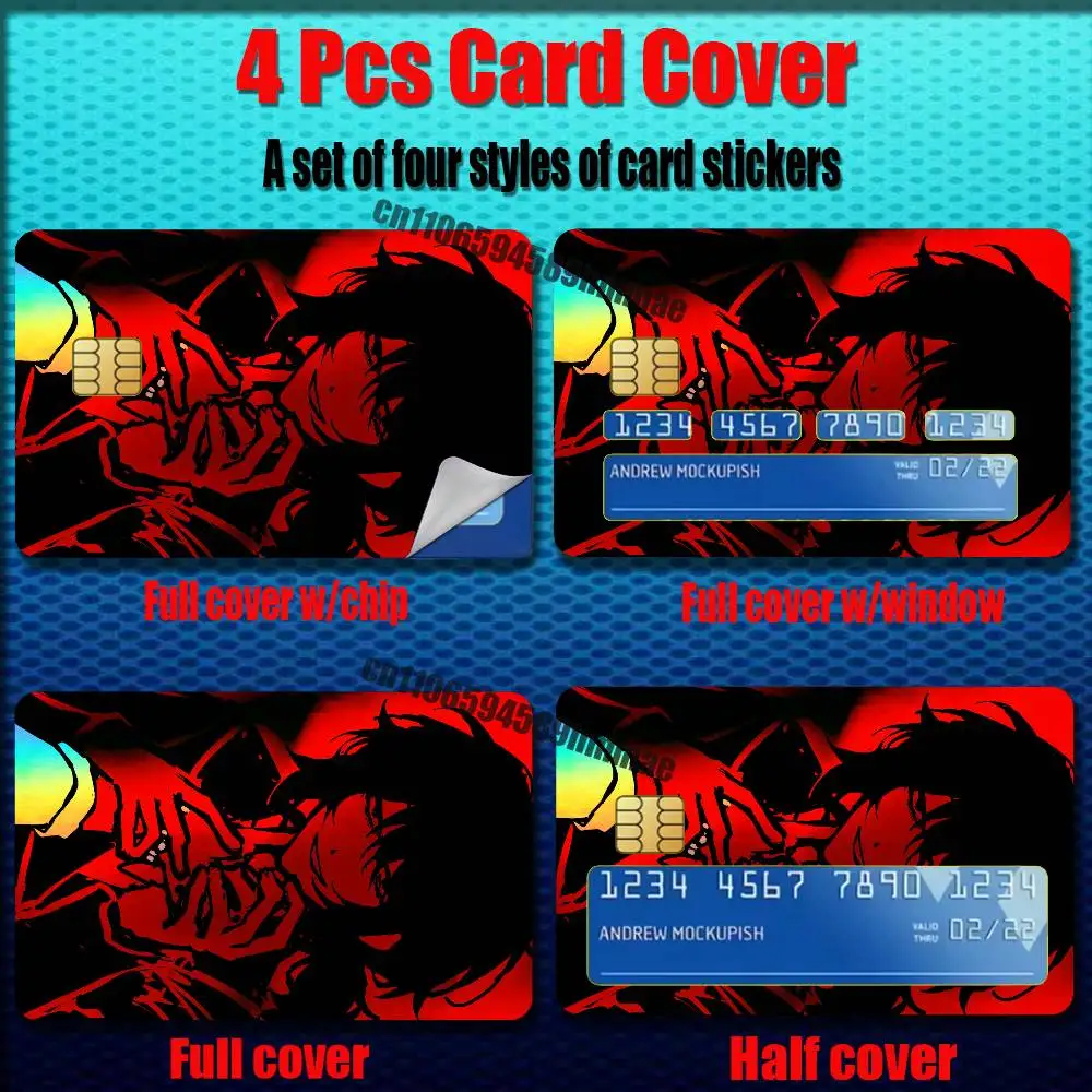 For Go Bok Su Married In Red Credit Bank Sticker ID Access Card Cover Skin Rainbow Color Laser Stickers Film