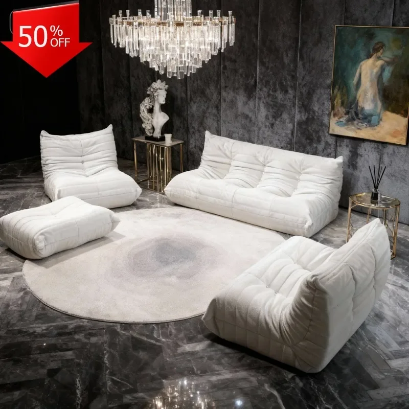 Sofá de nube deshuesado, embalaje al vacío, sillón, cama, sofás, muebles para sala de estar, juego de sofás, PUF en vivo, sillón Puff para el hogar