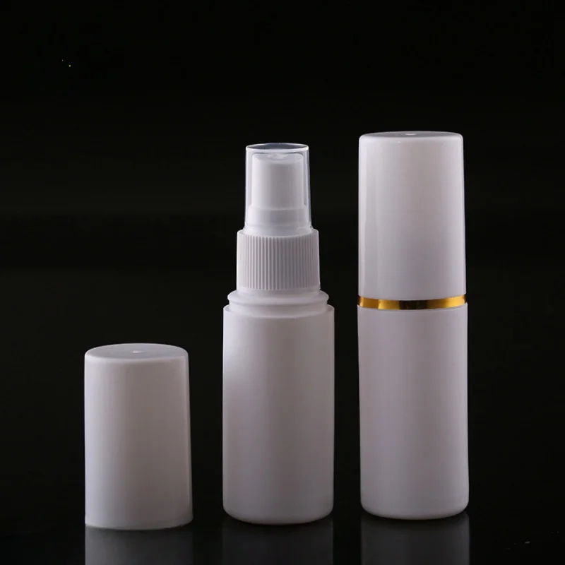 

60ml Large Hat Plastic Spray Bottle With White Lid Daily Chemical Supplies Liquid Sub Packaging Golden Edge