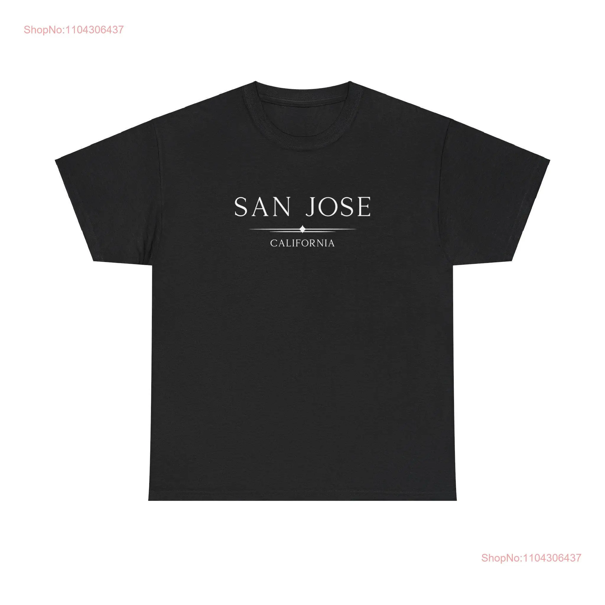 Camiseta de San José California, diseño clásico minimalista del orgullo de la ciudad para amantes, ropa elegante de manga larga o corta