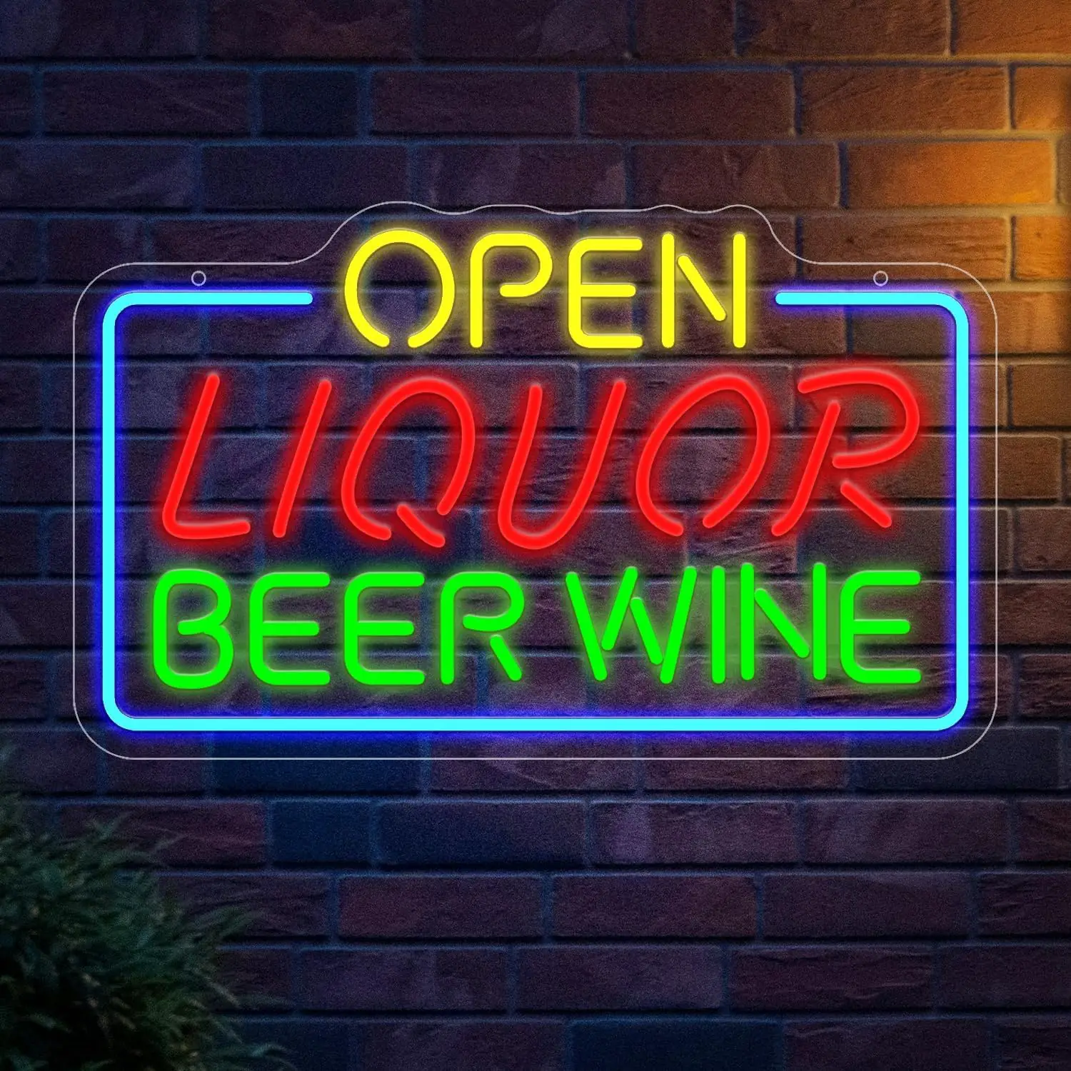 Open Liquor Beer Wine Neon Sign USB Dimmable LED Neon Light For Home Bar Man Cave Sport Pub Restaurant Bistro Shop Welcome Sign