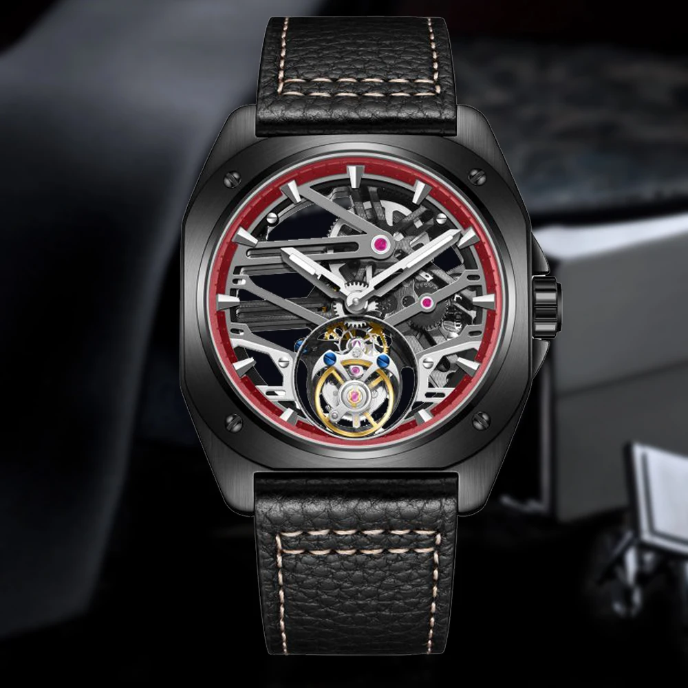 

AESOP 7067 Mechanical Watch For Man Tourbillon Skeleton Clocks Luxury Fashion Business Waterproof Wristwatches Sapphire Mirror