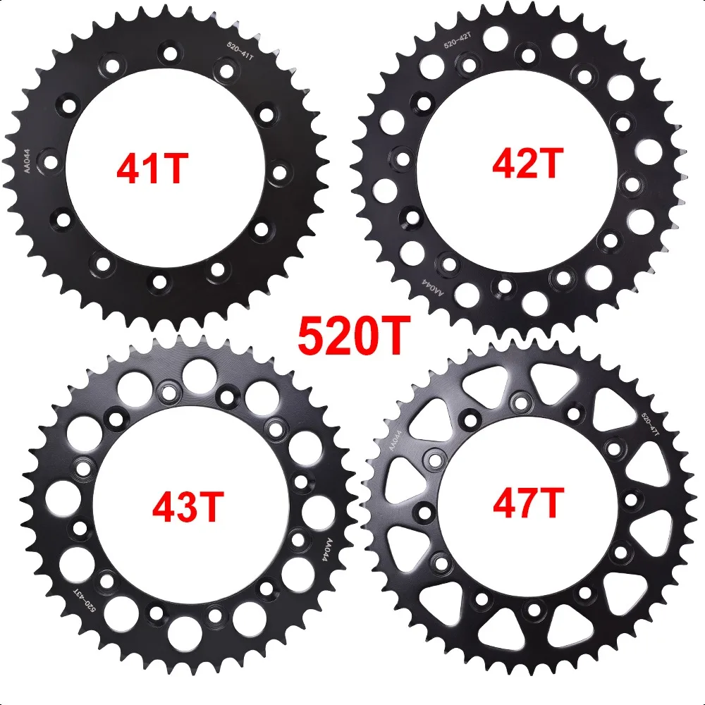 520 41T 42T 43T 47T Rear Sprocket for Honda XLR200 CB250 CBR250 NSR250 NX250 VT250 VTR250 XL250 XL-X350 XL400 XL500 XL600 XR200