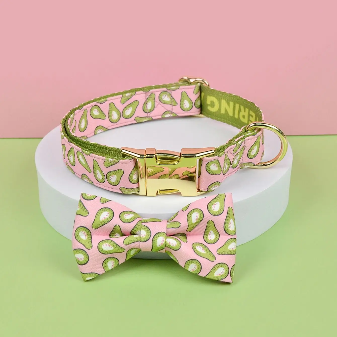 1 Pcs Thanksgiving Christmas Gifts High Quality Cute Pet Collar With Bow Tie Double Side Printed Necklace Pet Adjustable Collar