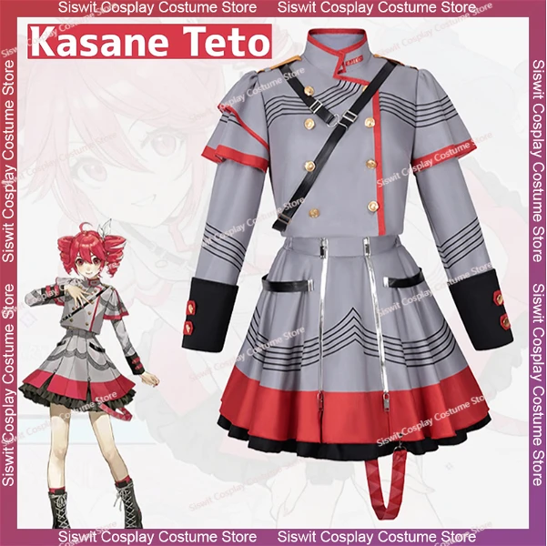 

Vtuber Synthesizer Kasane Teto Косплей Костюм Сценическая Униформа Одежда Аксессуары Полный Комплект Аниме Карнавальная Вечеринка Одеваются Девушки