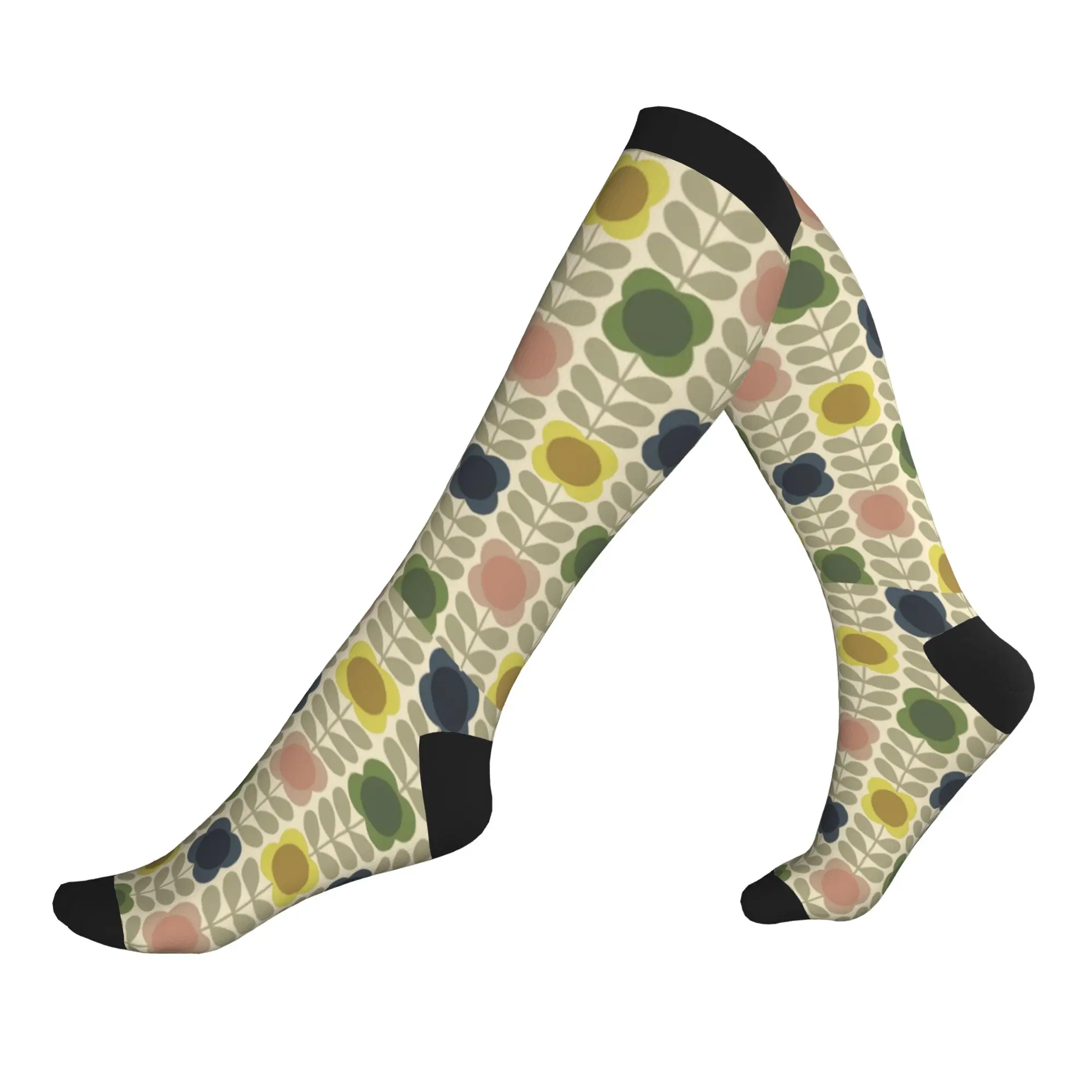 

Kawaii Mens Orla Kiely Summer Flower Stem Dress Socks Breathbale Warm 3D Print Scandinavian Pattern Sports Compression Socks