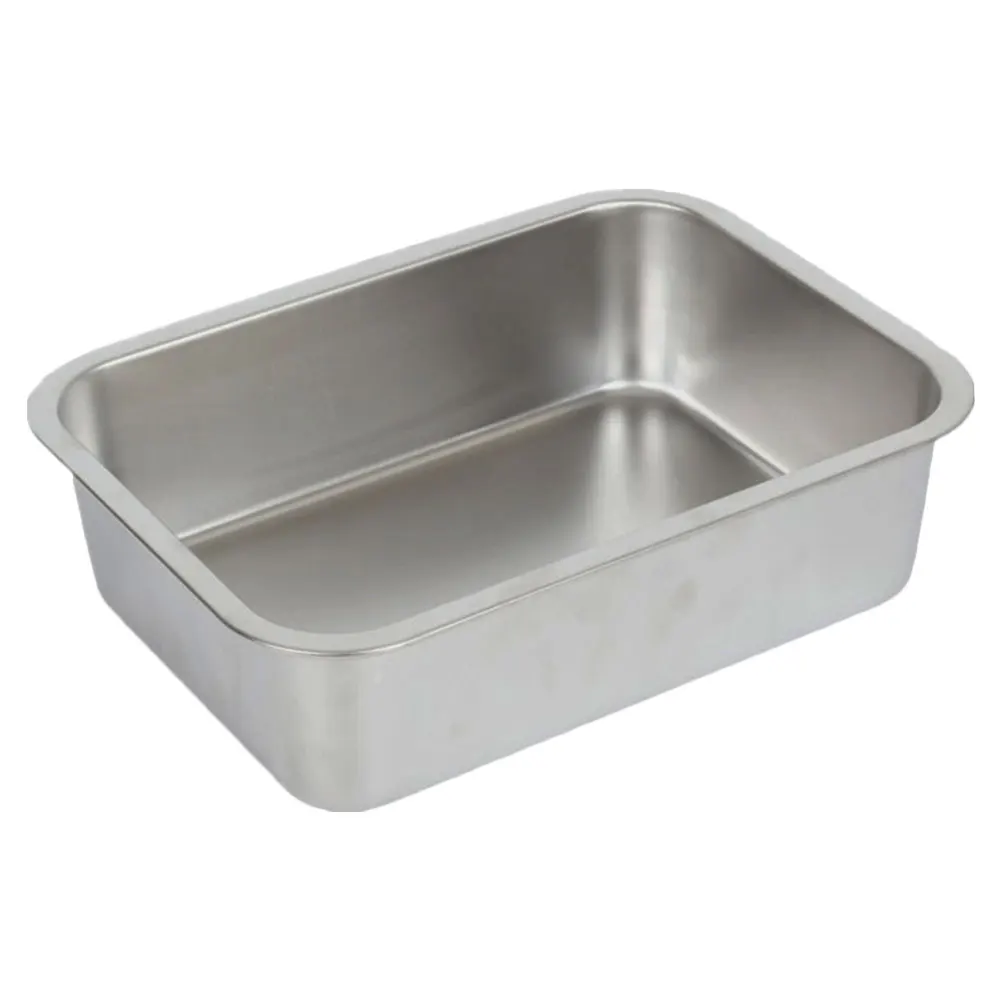 

1pc Stainless Steel Steamed Rice Plate 36x27x7cm AntiRust Tray Kitchen Supply Food Storage Vegetables Tray