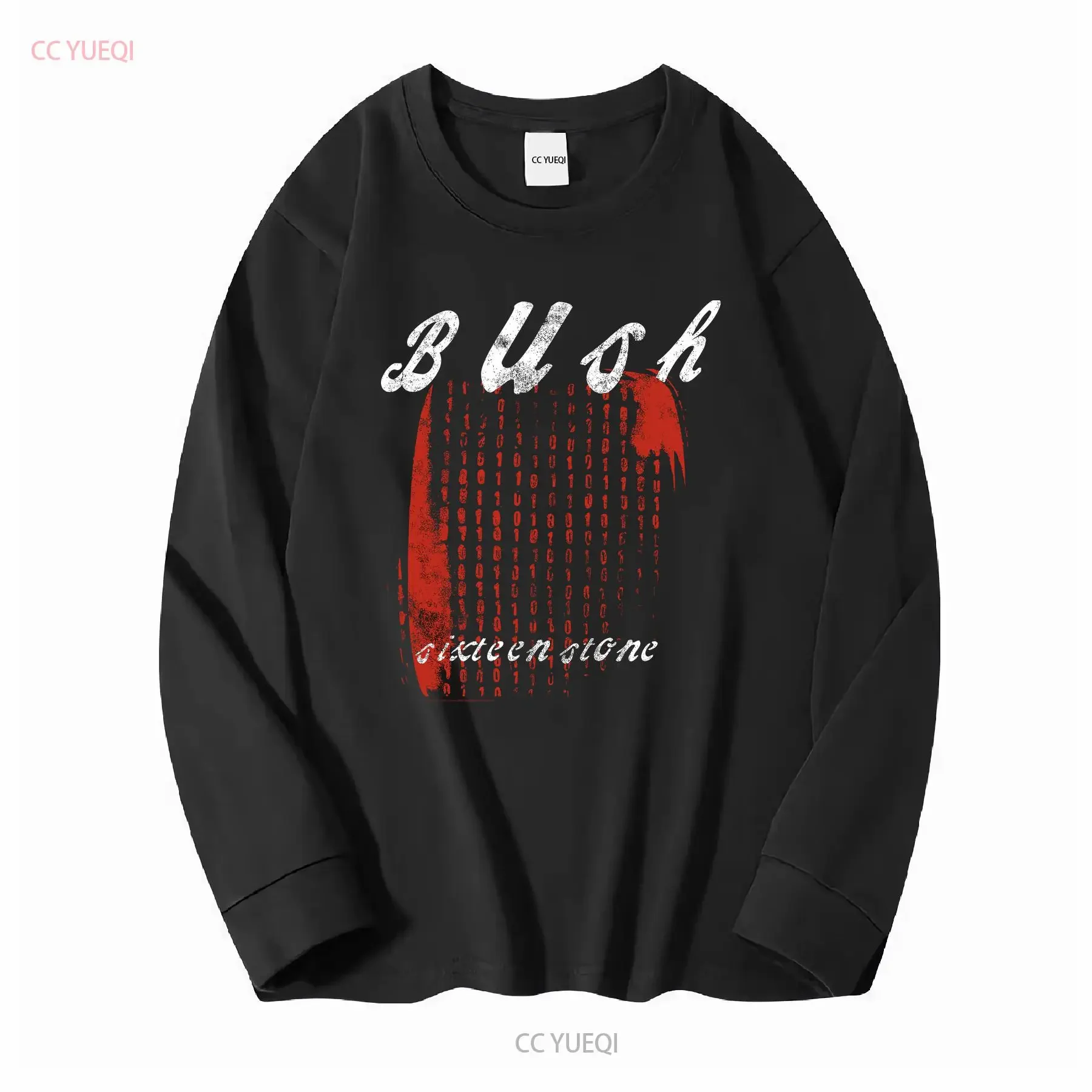 Remake 90s Bush Sixteen Stone T Shirt Grunge Rock Band TE4607 long or short sleeves vintage Washed designer clothes homme