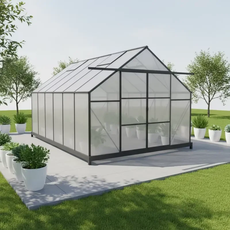 AG1010-H240-2S Waterproof Greenhouse Outdoor Easy Assembly Greenhouse Complete Set