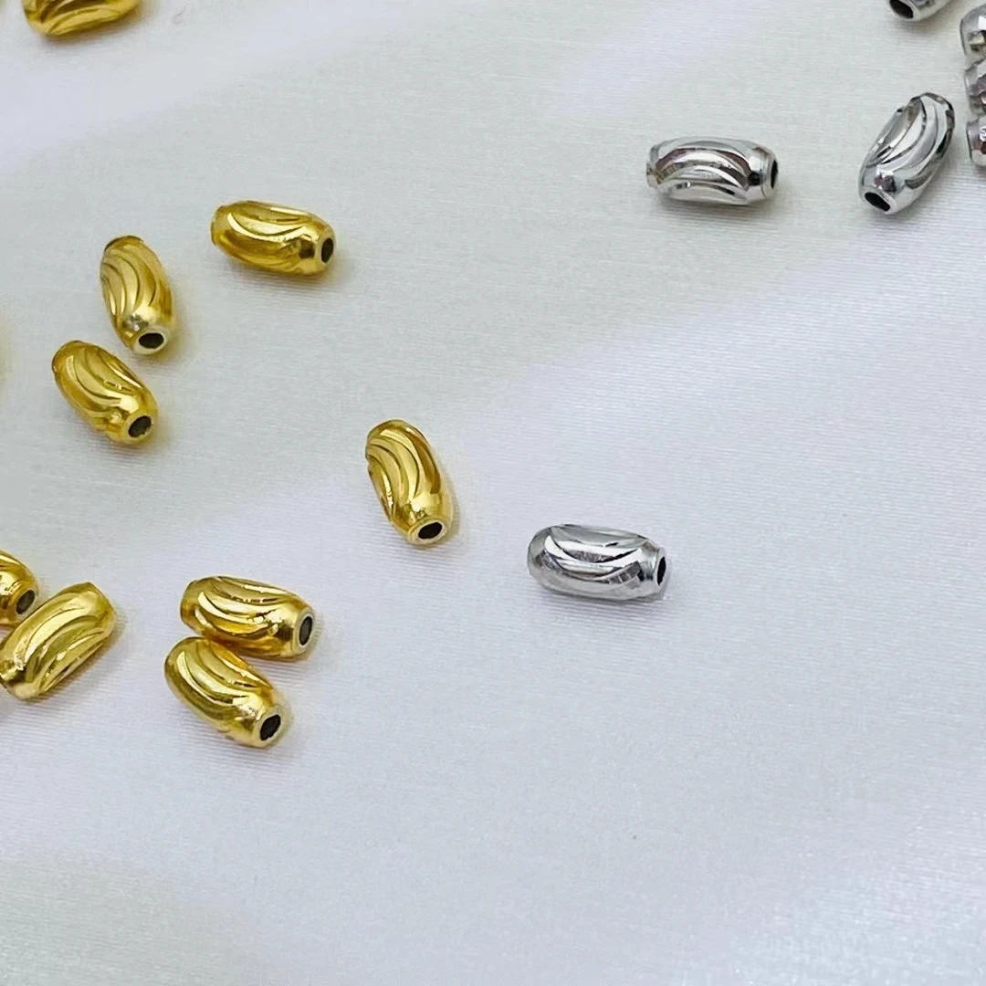 

Оптовая продажа DIY S925 стерлингового серебра 2,5 мм * 4,9 мм размер свободные бусины для ожерелья, браслета, аксессуары 30 шт./лот