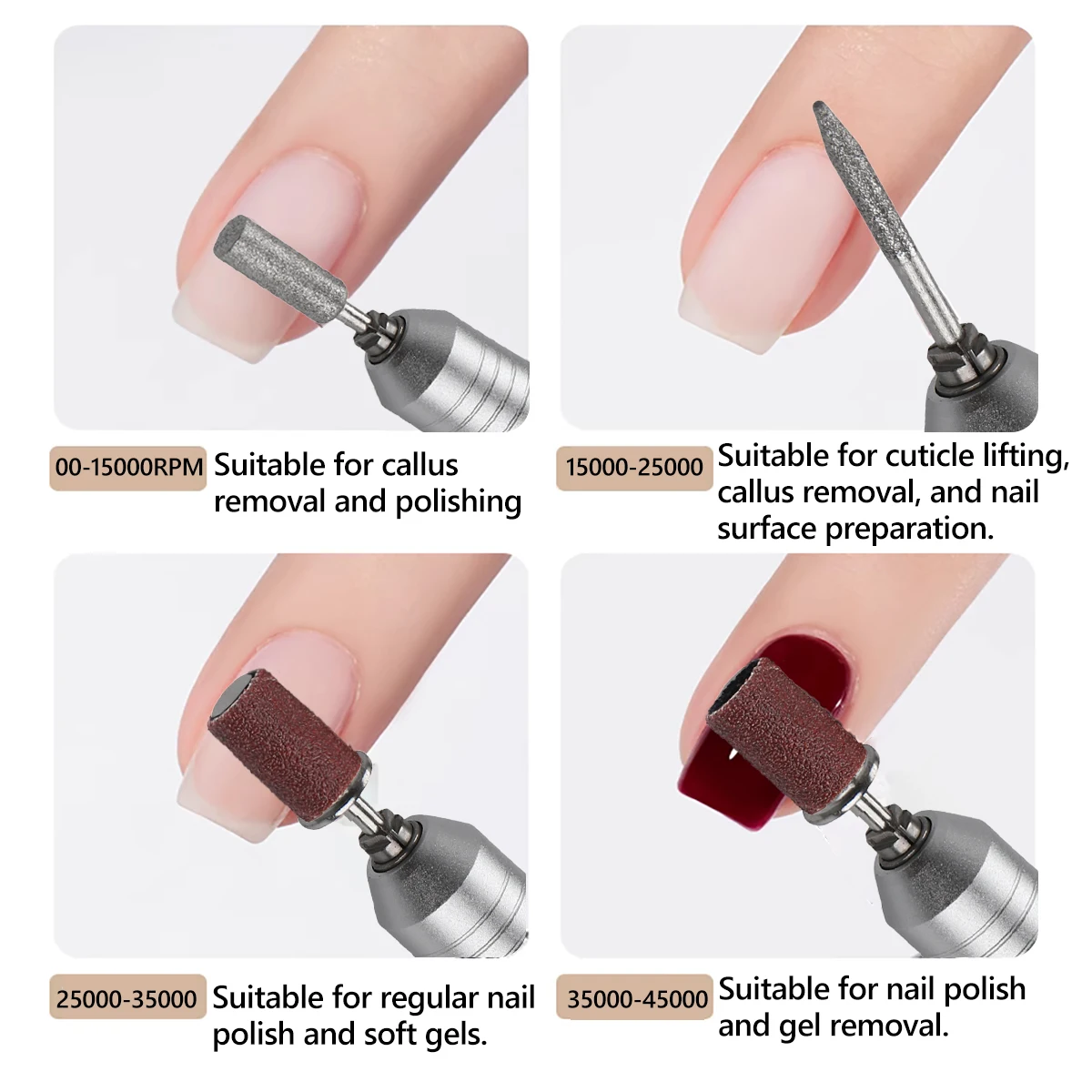 ポータブルネイルドリルプロフェッショナル45000 RPM、充電式電動ネイルファイルマシンファイルマニキュアサロンホーム用
