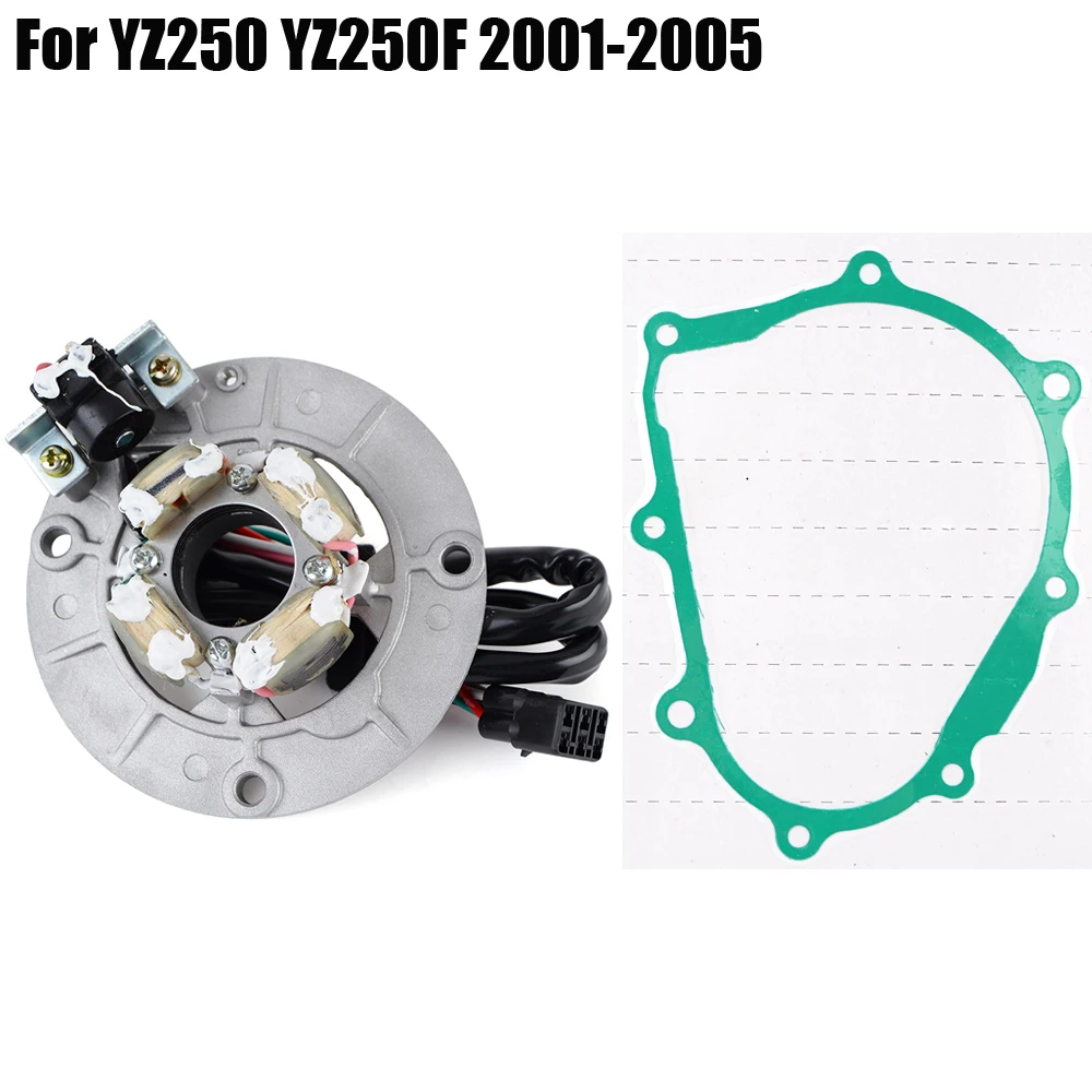 

Stator Coil + Stator Cover Gasket For Yamaha YZ250 YZ250F 2001 2002 2003 2004 2005 / YZ 250 250F