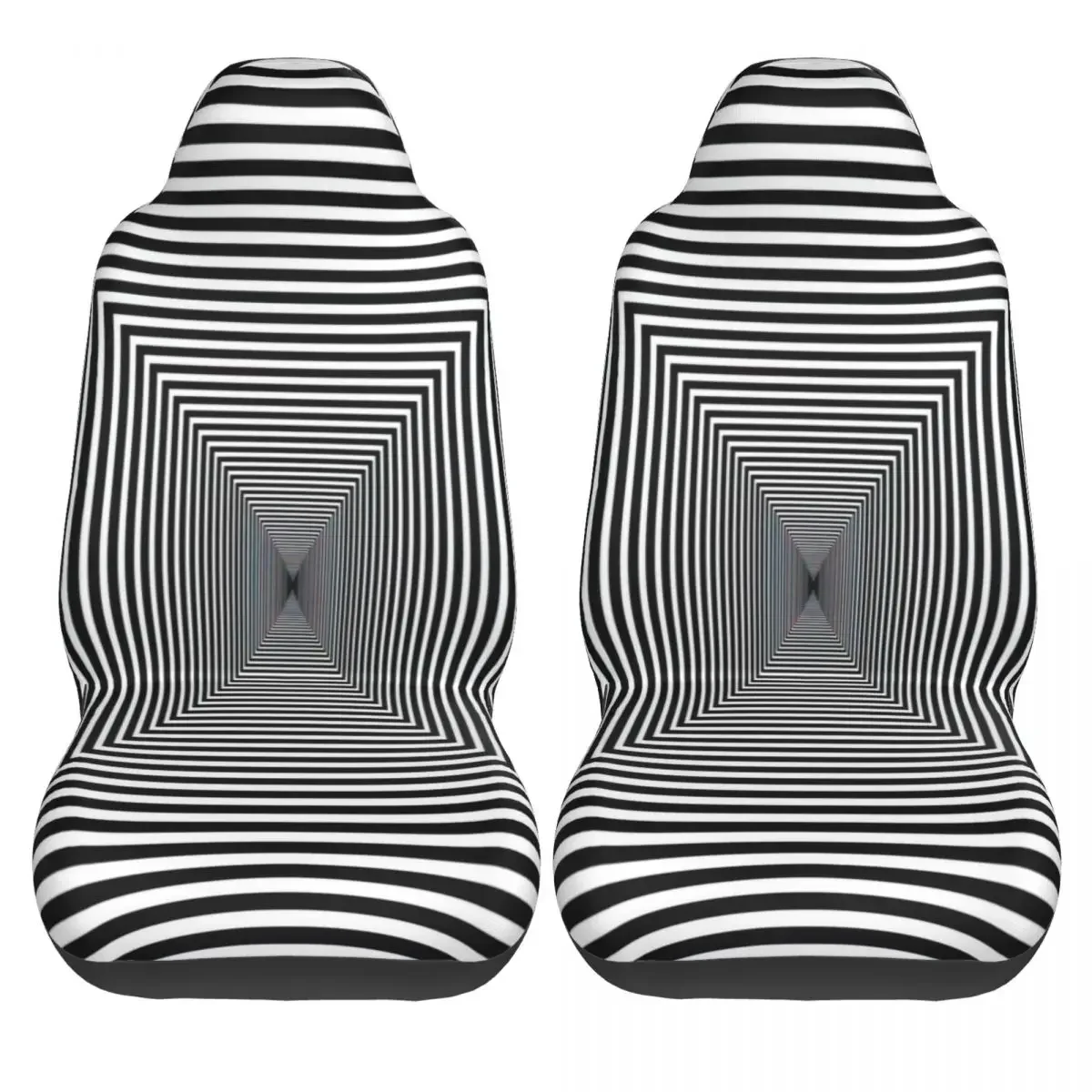 Optical Illusion Car Seat Cover Custom Printing Universal Front Protector Accessories Cushion Set