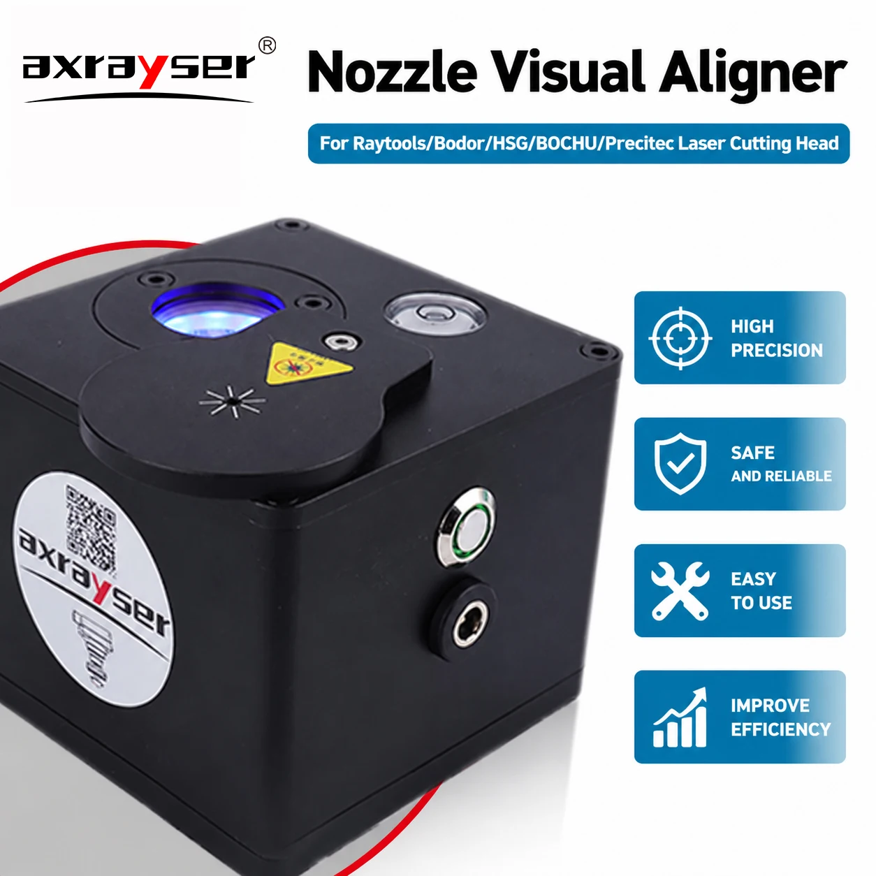 Axrayser Nozzle Coaxial Calibration Device Portable Visual Aligner Fast Alignment High Precision Centering Variable Beam Adapter