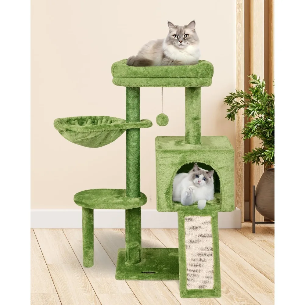 

Cute Cat Tree Kitten Cat Tower for Indoor Cat Condo Sisal Scratching Posts with Jump Platform Activity Center