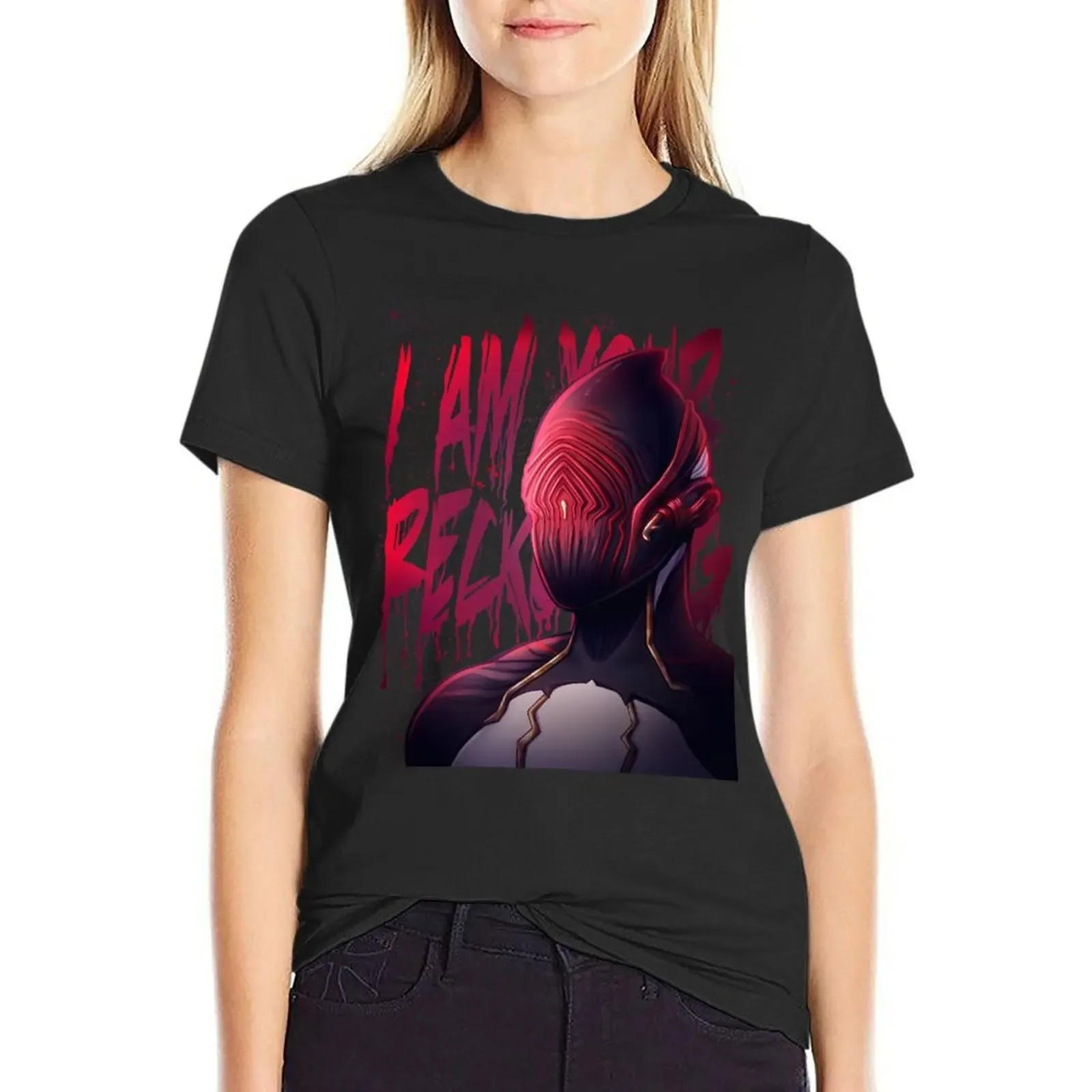 

I am your reckoning T-Shirt Female clothing animal print oversized animal print shirt for girls fashion woman blouse 2025