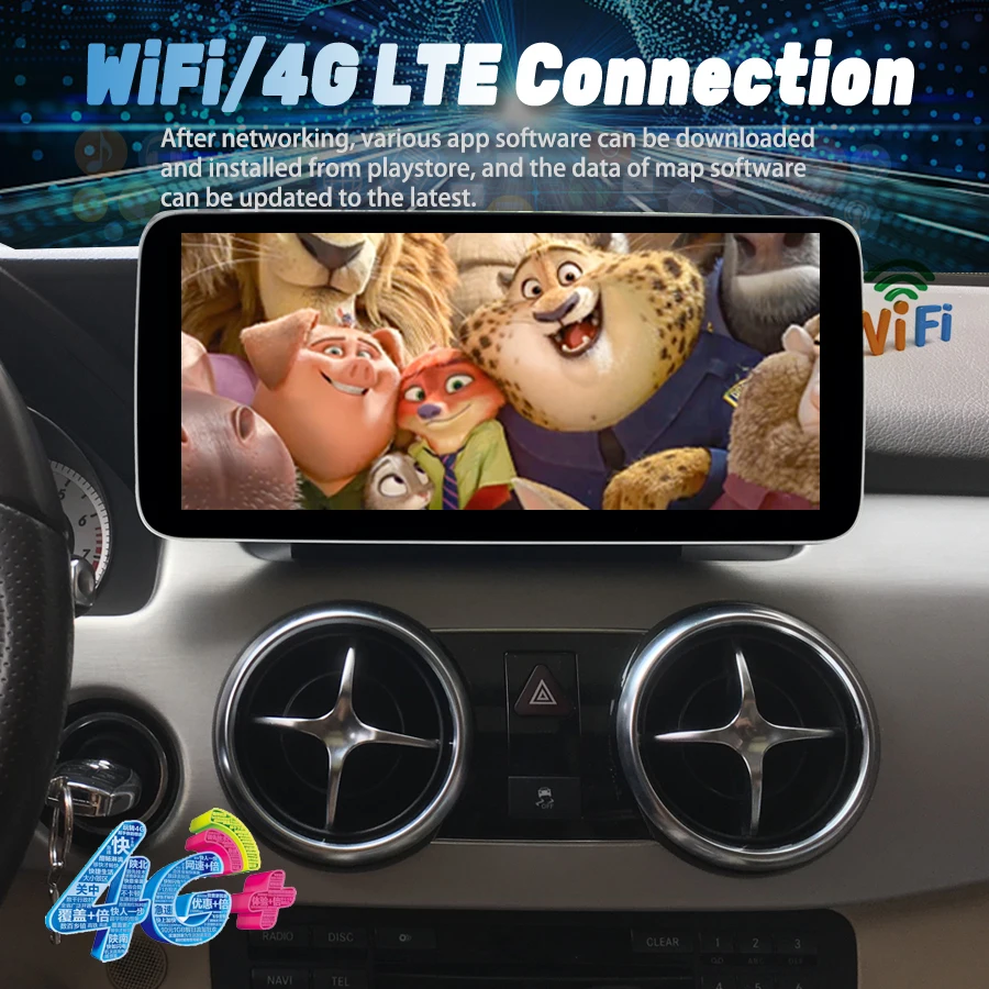 256GB أندرويد 14 Carplay Srceen نافي مشغل فيديو الوسائط المتعددة ستيريو لمرسيدس بنز GLK الفئة X204 2009-2015 شاشة 12.3 بوصة