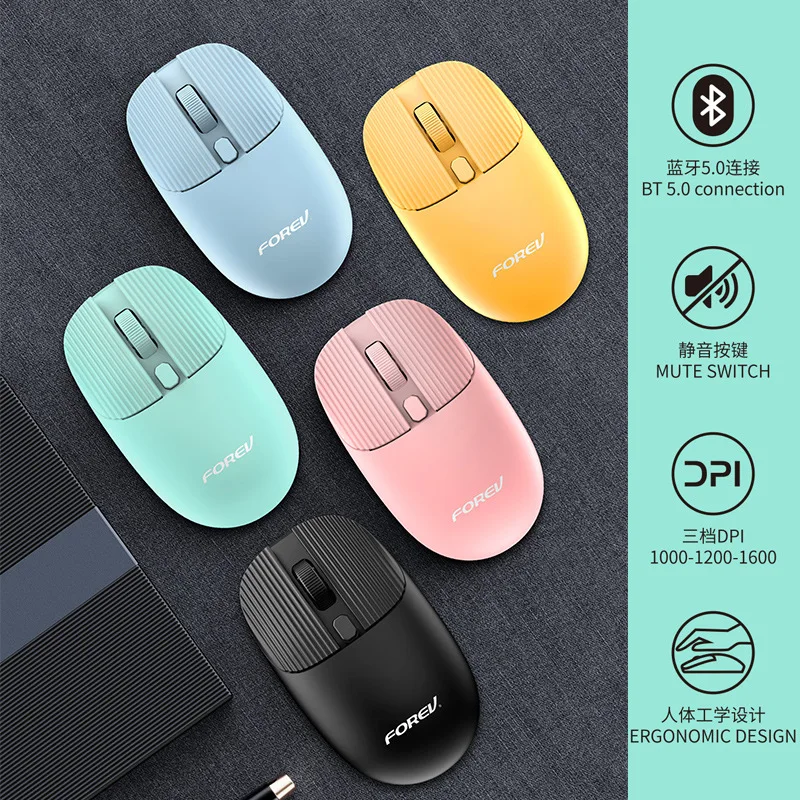 

Wireless Mute Mouse Wireless Bluetooth Fashion Girl Colorful Cute Computer Office Business Mouse