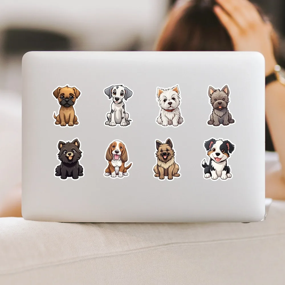 10/100Pcs Cute Puppy Dogs Stickers Dog Kawaii Pet Cartoon Animals Gift Waterproof Stickers for DIY Laptop Phone Decoration