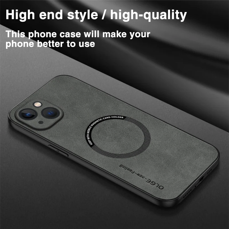 Tipo magnético de pele de carneiro para iPhone, 13, 6.1 ", à prova de choque, macio, TPU, 13pro, 13promax, tampa traseira do telefone, homens, mulheres