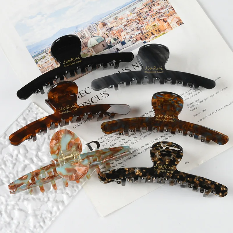 

New Fashion Women Acetate Delicacy Hair Claw Hair Large Shark Clip Hairpins Styling Clips Girls Lady Headwear Hair Accessories