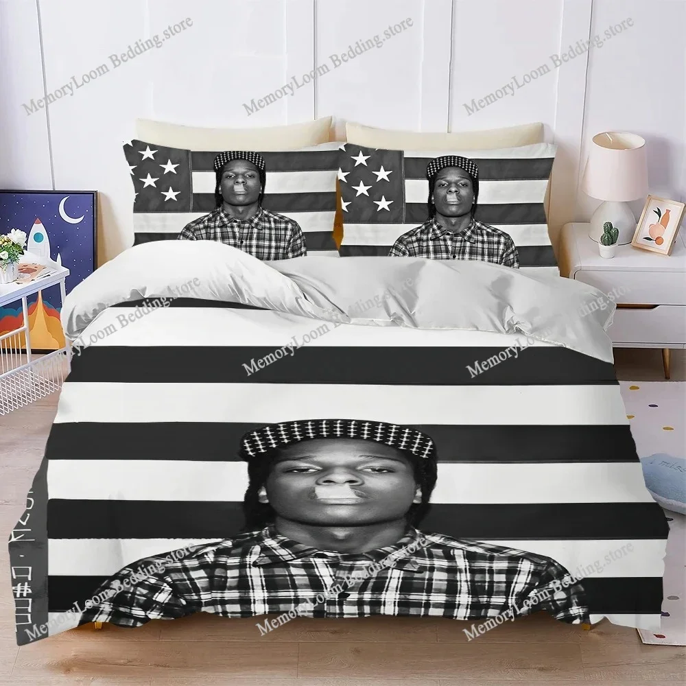 Rapper A-Asap-Rocky Music Duvet Cover Set Home Style Bedding Soft Laundry Cotton Bed Four Seasons Student Dormitory Home Textile