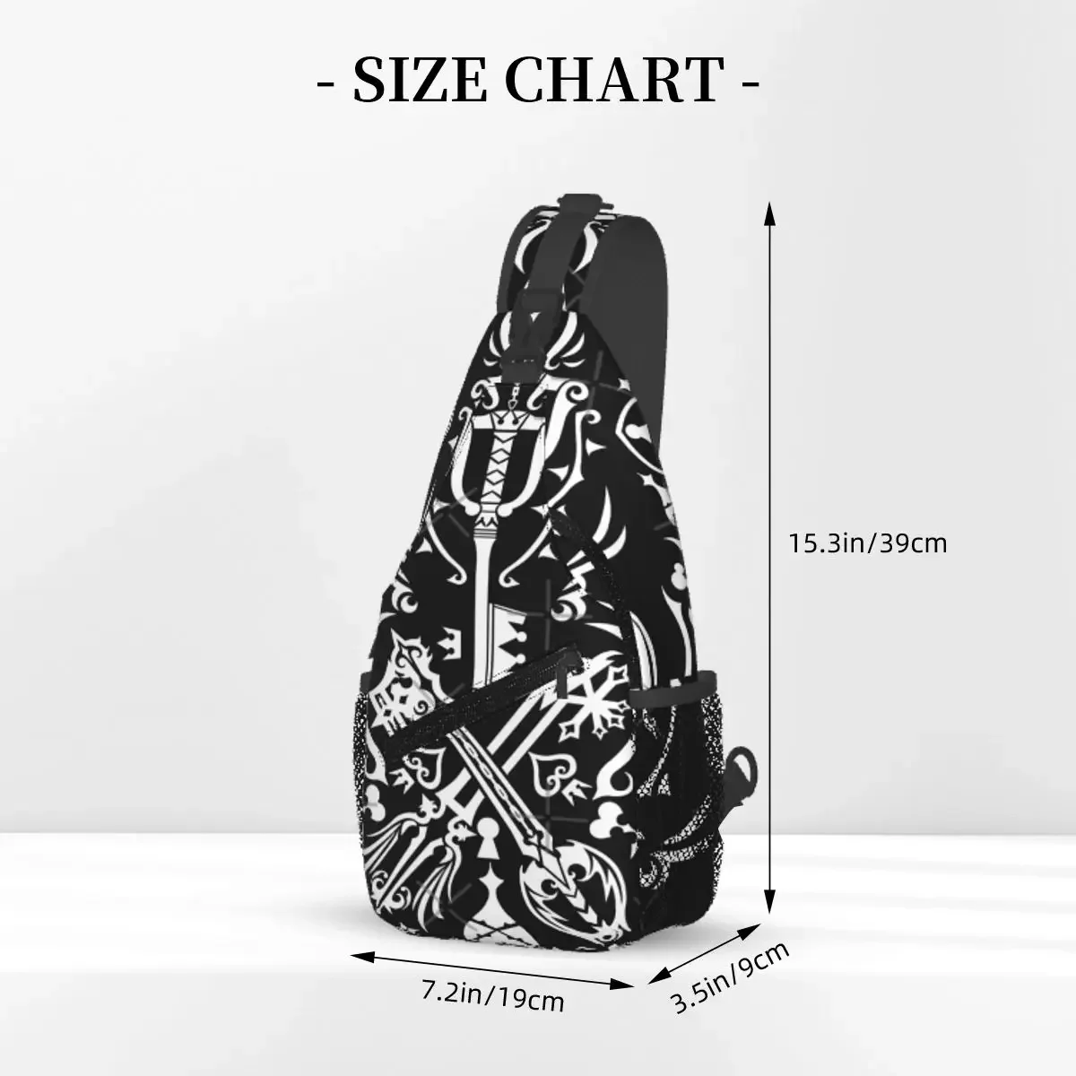 Kingdom Hearts Chest Bag Fashionable Polyester fabric Daily Cross chest bag Customizable