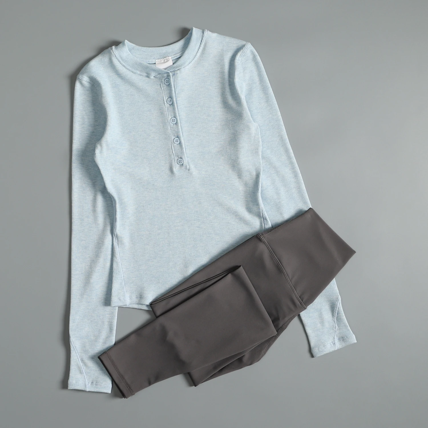 秋の女性用ランニングトレーニングスーツ スリムフィット ピラティス スポーツ 長袖ズボン プロスポーツフィットネススーツ