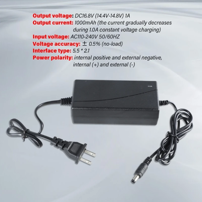 محول شاحن بطارية ليثيوم M17B مع بطارية ليثيوم LED مقاومة للحرارة 16.8 فولت 1 أمبير