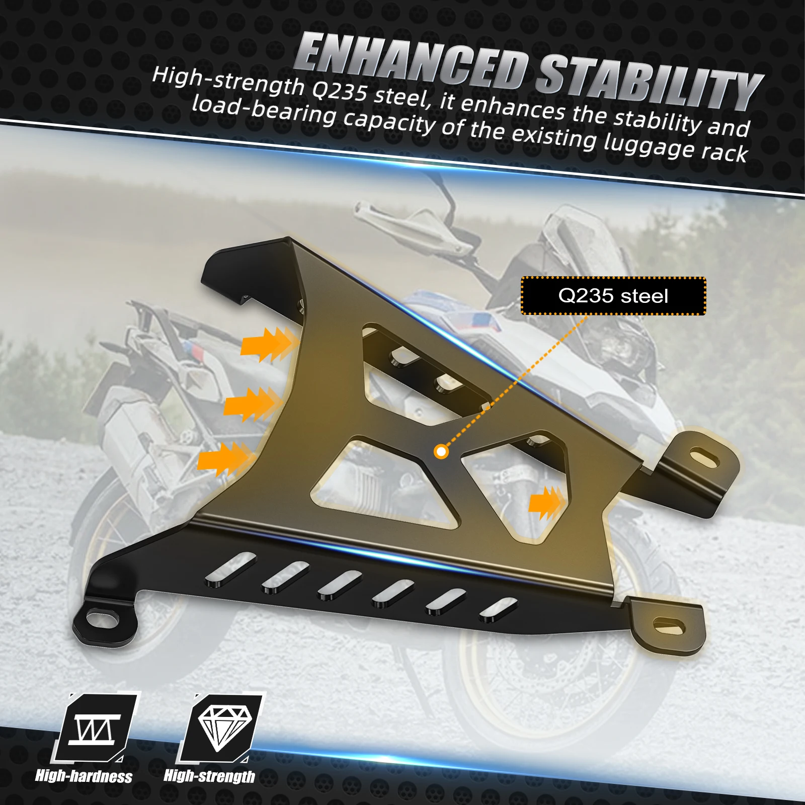 NICECNC For BMW R1200GS R1250GS Motorcycle Luggage Rack Reinforcement Kit For BMW R 1200 GS 2012-2018 R 1250 GS 2018-2023