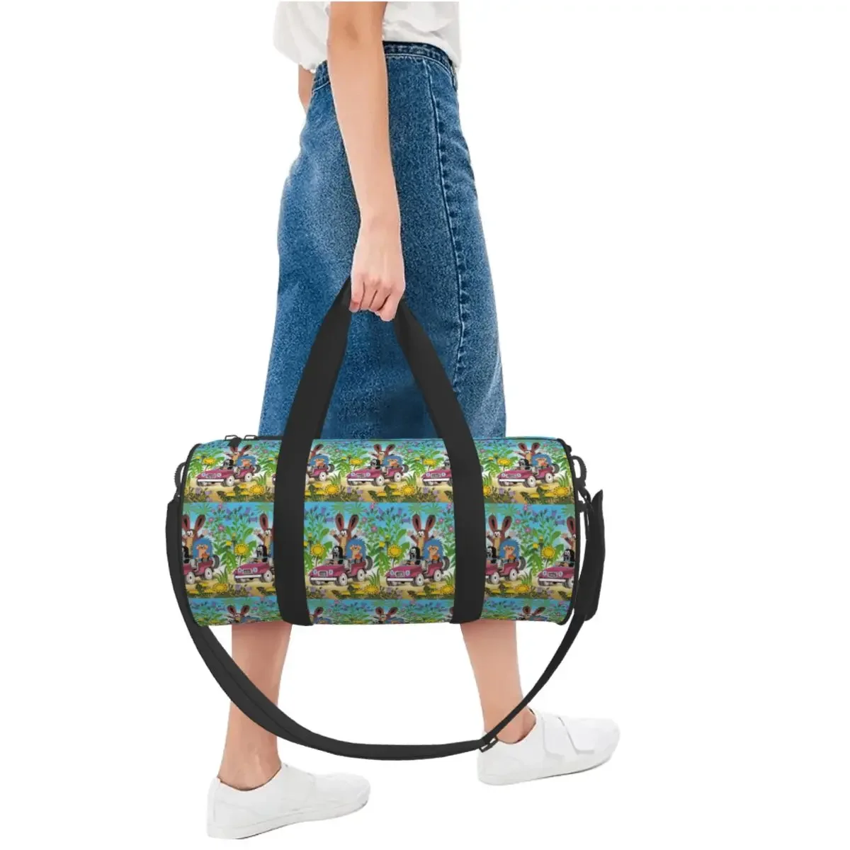 Mole Krtek Cute Little Maulwurf Large Duffle Gym Bag Multi-Functional Duffle Travel Bags Handbags Fitness bag