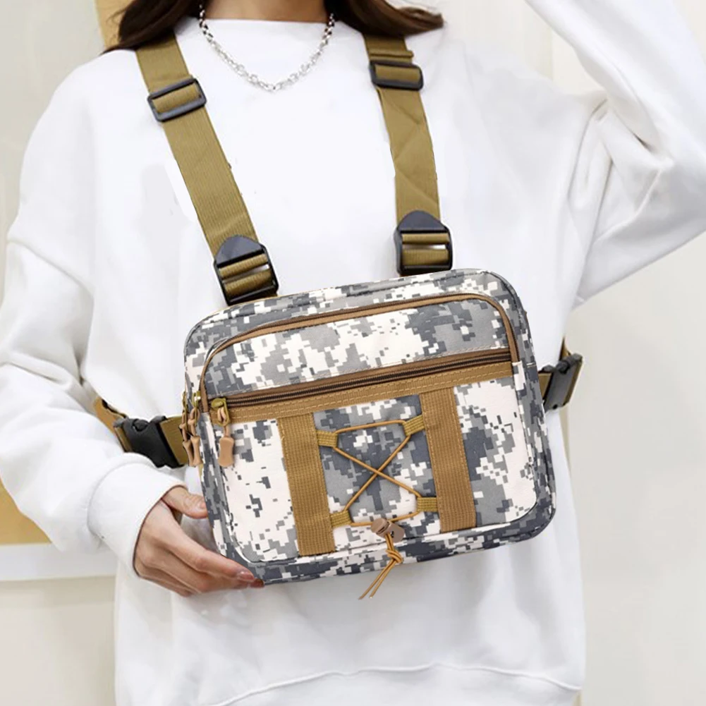 

Уличная велосипедная нагрудная сумка, большая вместительная многофункциональная жилетка, нагрудная сумка из ткани Оксфорд, сумка на плечо, дорожный спортивный рюкзак