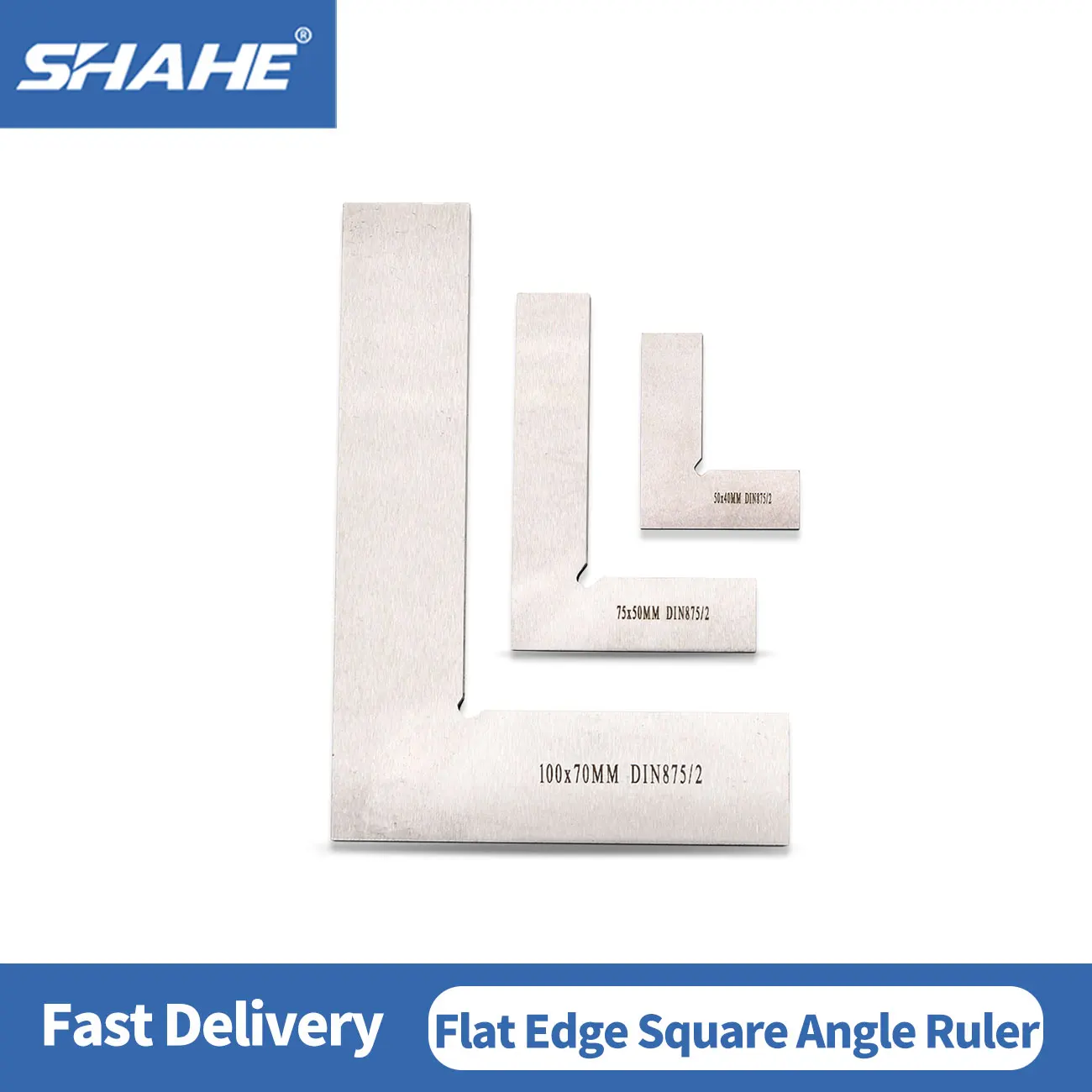 Angle Flat Edge Square 50x40/70x50/100x70mm 90 DegreeAngle Ruler Woodworking Tools Carpenter Square Ruler Carbon Steel