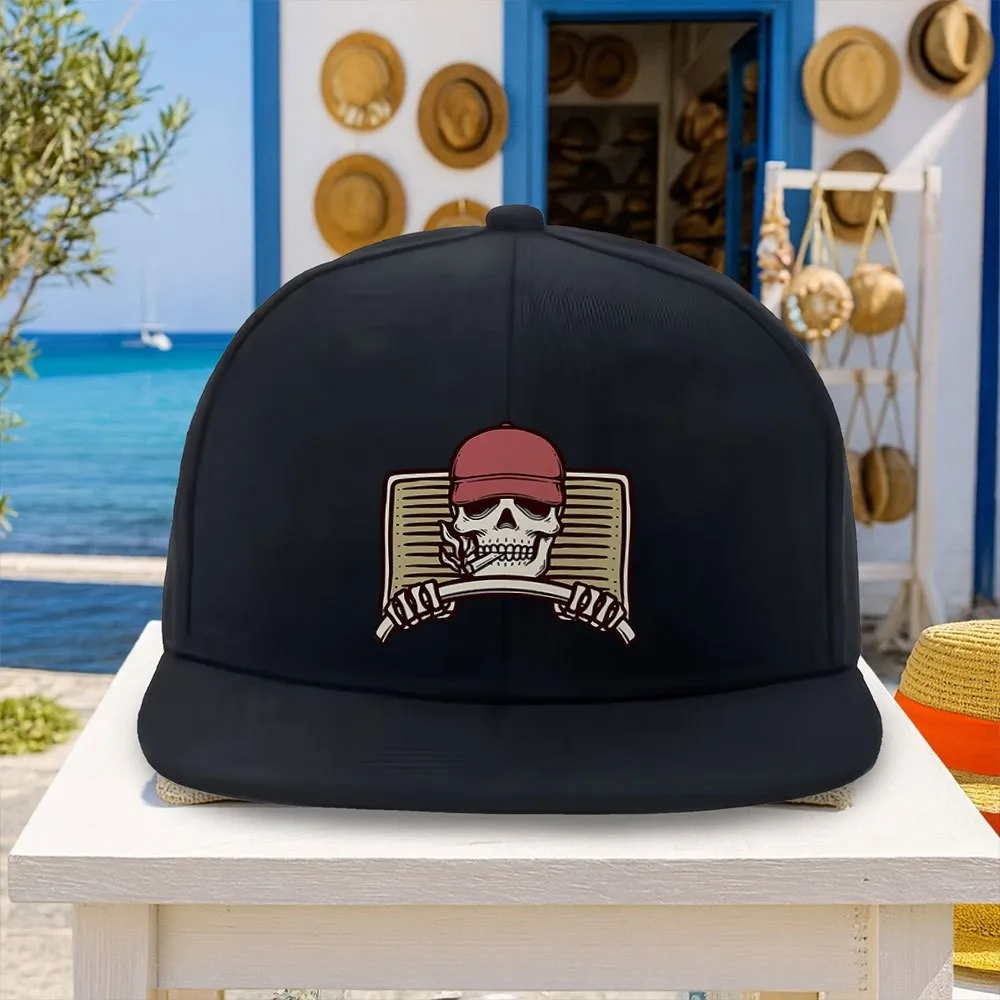 1pc Portable Commuting Daily Baseball Cap for Men, Sports Hat with Skull Print, Multiple Colors Available