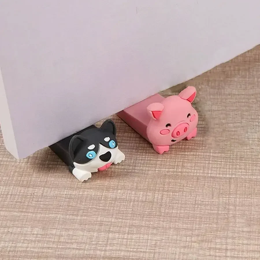 لطيف الكرتون الباب وقف سيليكون قابلة لإعادة الاستخدام امتصاص الصدمات كتلة الباب سدادة مقبض سدادة باب المنزل المضادة للتصادم سدادة