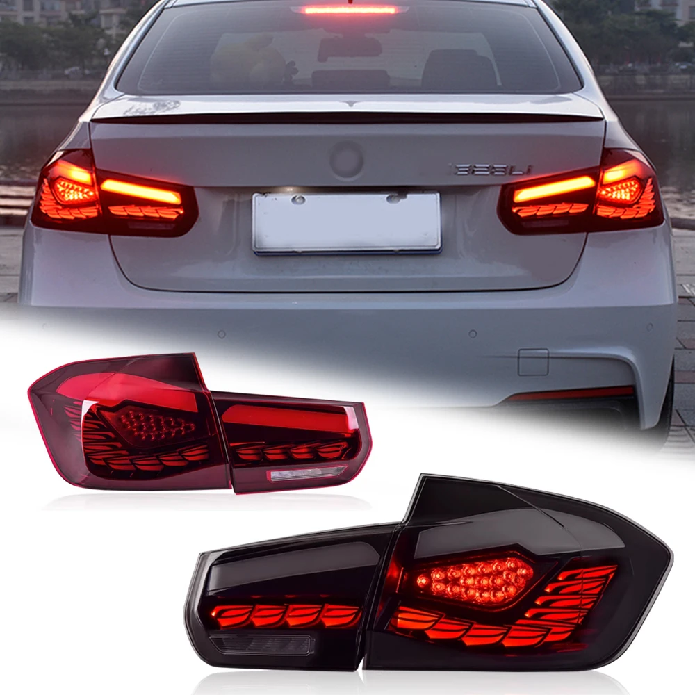 

Поп светодиодные задние фонари для BMW 3 серии F30 F35 13-18 Dragon Scale светодиодные задние фонари в сборе, аксессуары для сигнала, модифицированная лампа