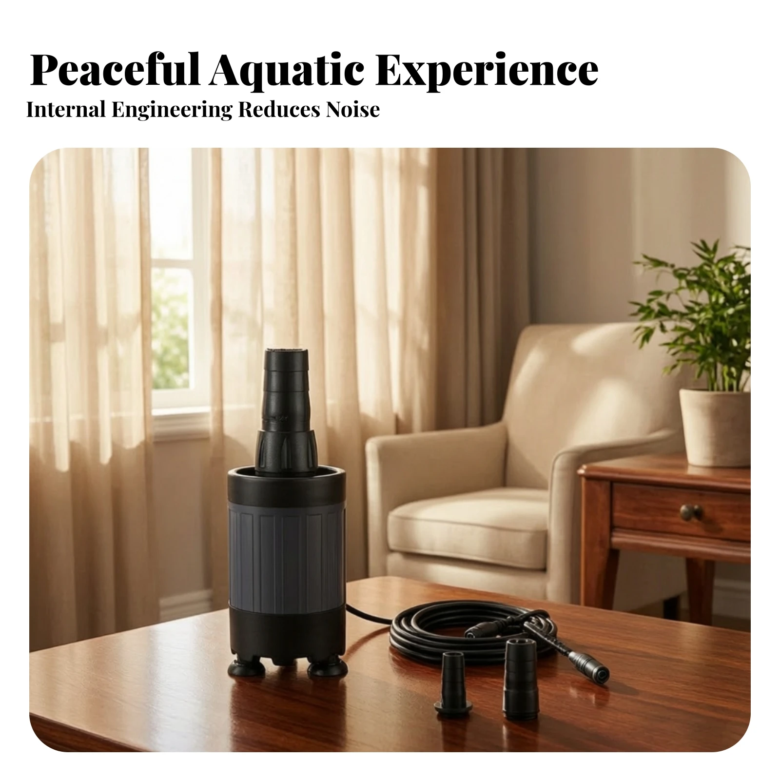 Submersible Water Pump with Suction Cups Quiet Submersible Water Pump Waterproof Adjustable for Aquatic Life Keepers, Aquariums