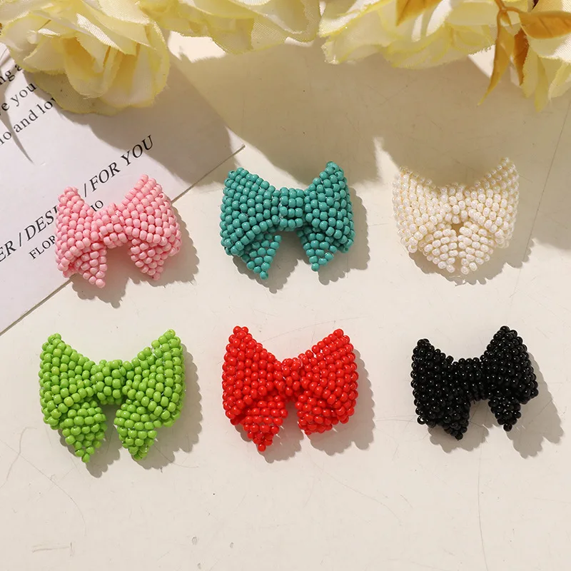 Shoe Clip Bow 1 Piece Multicolor Acrylic Mini Sweet Cute Brightening DIY Jelly Clear Crystal Clogs Accessory for Ladies