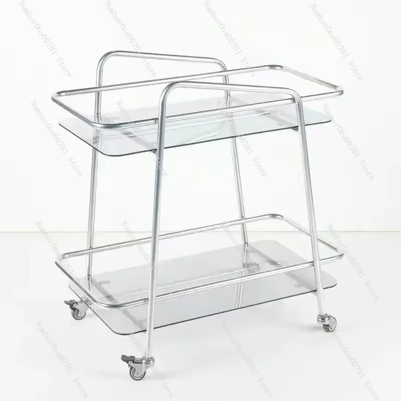 

Simple Coffee Tables Creative Transparent Glass Mini Sofa Side Table Living Room Light Luxury Removable Trolley Kitchen Islands