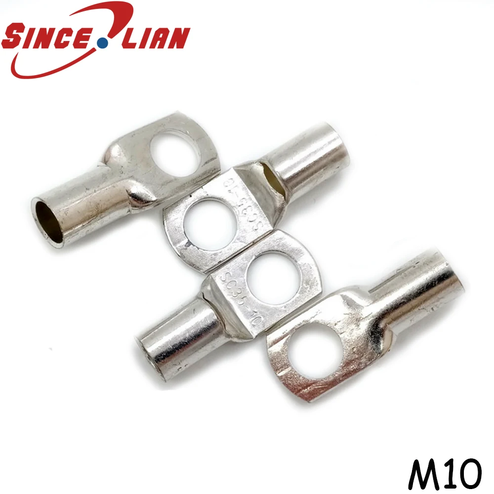 Wire Rope Chuck SC35-10 Tin Plated Copper Terminal Connector Block Short Copper Nose 35 Squares of Peek End Copper Wire Ear