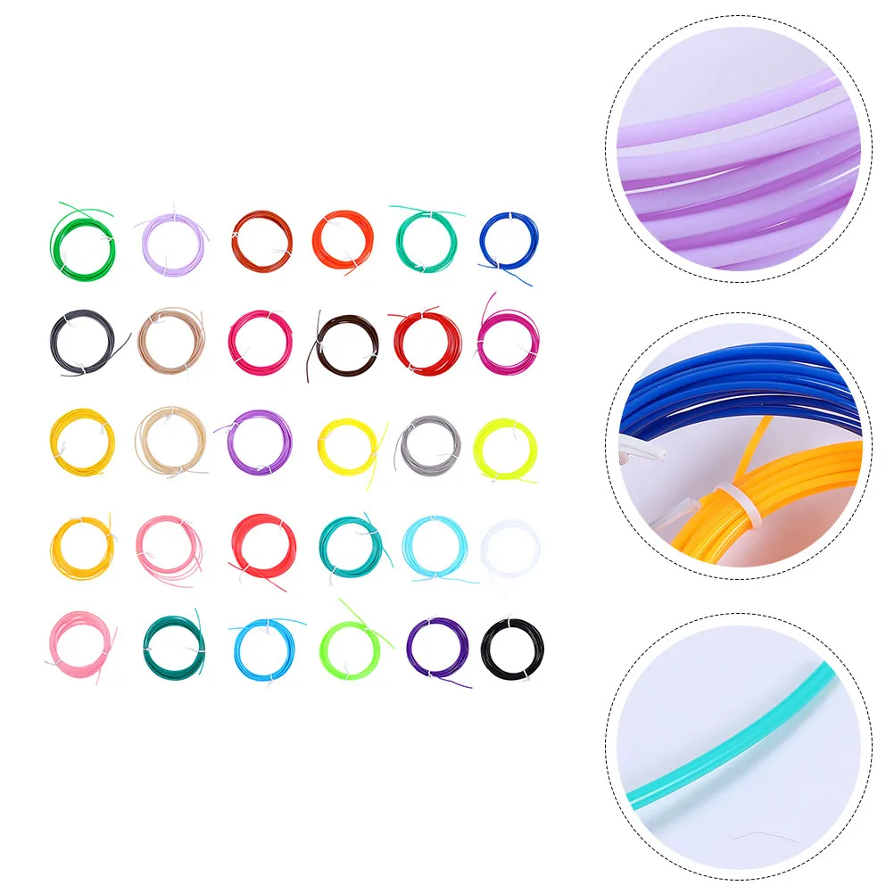 

30 шт. глянцевых гелевых стержней PLA для 3D-ручек: высокая удачность печати, яркие цвета, для детского творчества