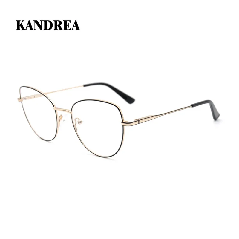 

KANDREA Cateye Metal Women Glasses Frame Fashion Glasses Women Brand Designer Vintage Myopia Optical Eyeglasses Frame HG5613