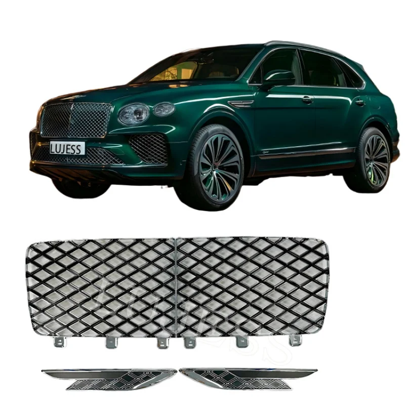

Для Bentayga Решетка бампера автомобиля 2020-2025 Обновление автозапчасти Передняя решетка в сетке в стиле Mulliner