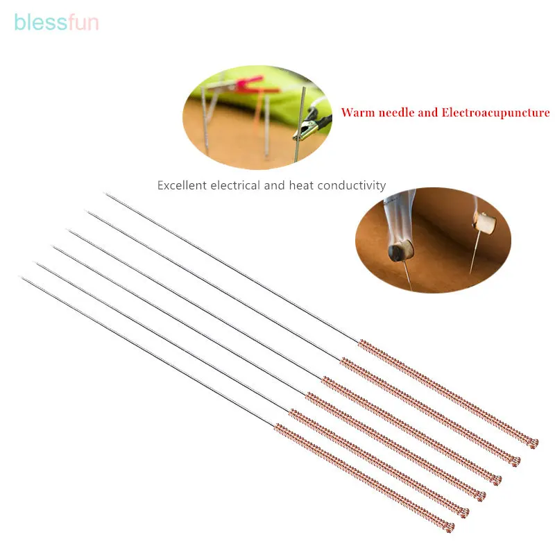 New Arrival Red Copper Handle Chinese Medicine  Acupuncture Needle Electroacupuncture Filiform Needle Beauty 100Pcs/Box